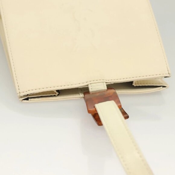 SAINT LAURENT Hand Bag Nylon Beige Auth BA3156 - Picture 7 of 16